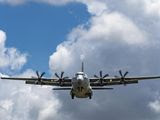 In this photo taken Aug. 26, 2019 and released by the U.S. Air Force, A U.S. Air Force C-130J Super Hercules approaches for landing at Camp Simba, Manda Bay, Kenya. The al-Shabab extremist group said Sunday, Jan. 5, 2020 that it has attacked the Camp Simba military base used by U.S. and Kenyan troops in coastal Kenya, while Kenya&#39;s military says the attempted pre-dawn breach was repulsed and at least four attackers were killed. (Staff Sgt. Devin Boyer/U.S. Air Force via AP)