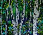 8 x 10 inch acrylic Forest Magic #2 - Posted on Tuesday, November 18, 2014 by Linda Yurgensen