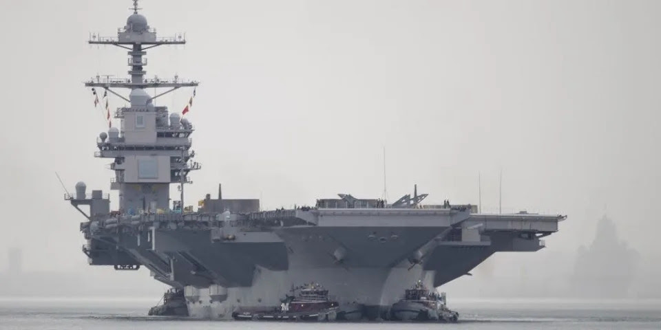 The aircraft carrier USS Gerald R. Ford (CVN 78) departed Naval Station Norfolk to transit to Newport News Shipyard.