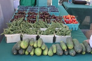 There will be lots of fruits and vegetables at the Saturday Farmers Market. 