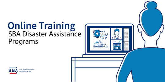 online disaster loan assistance image with sba logo
