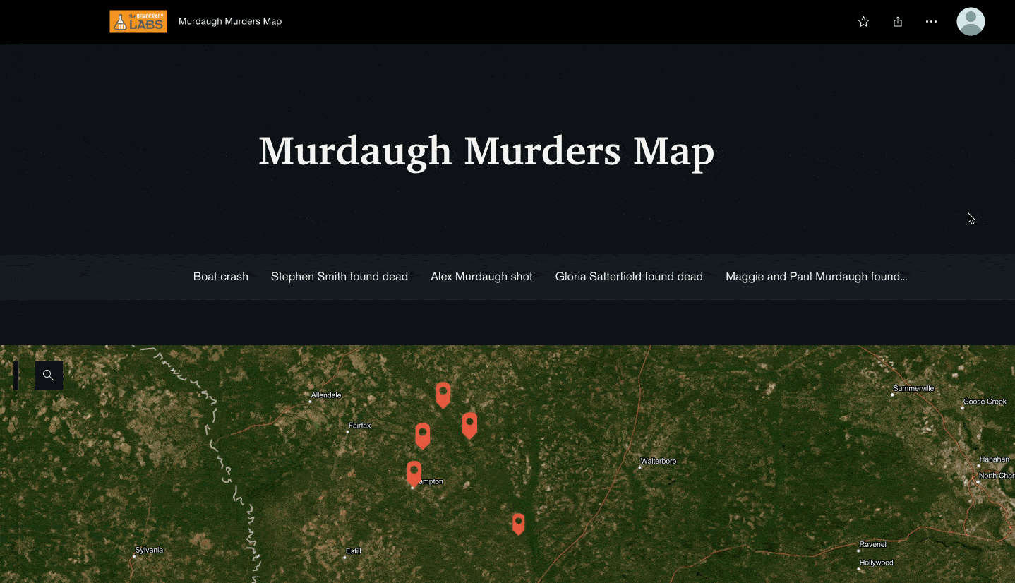 Murdaugh Murders - locations map