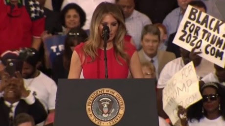 Melania Trump Prayer At Florida Rally - YouTube Screenshot
