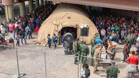 Centro de detención de migrantes centroamericanos en la frontera sur de EE.UU.