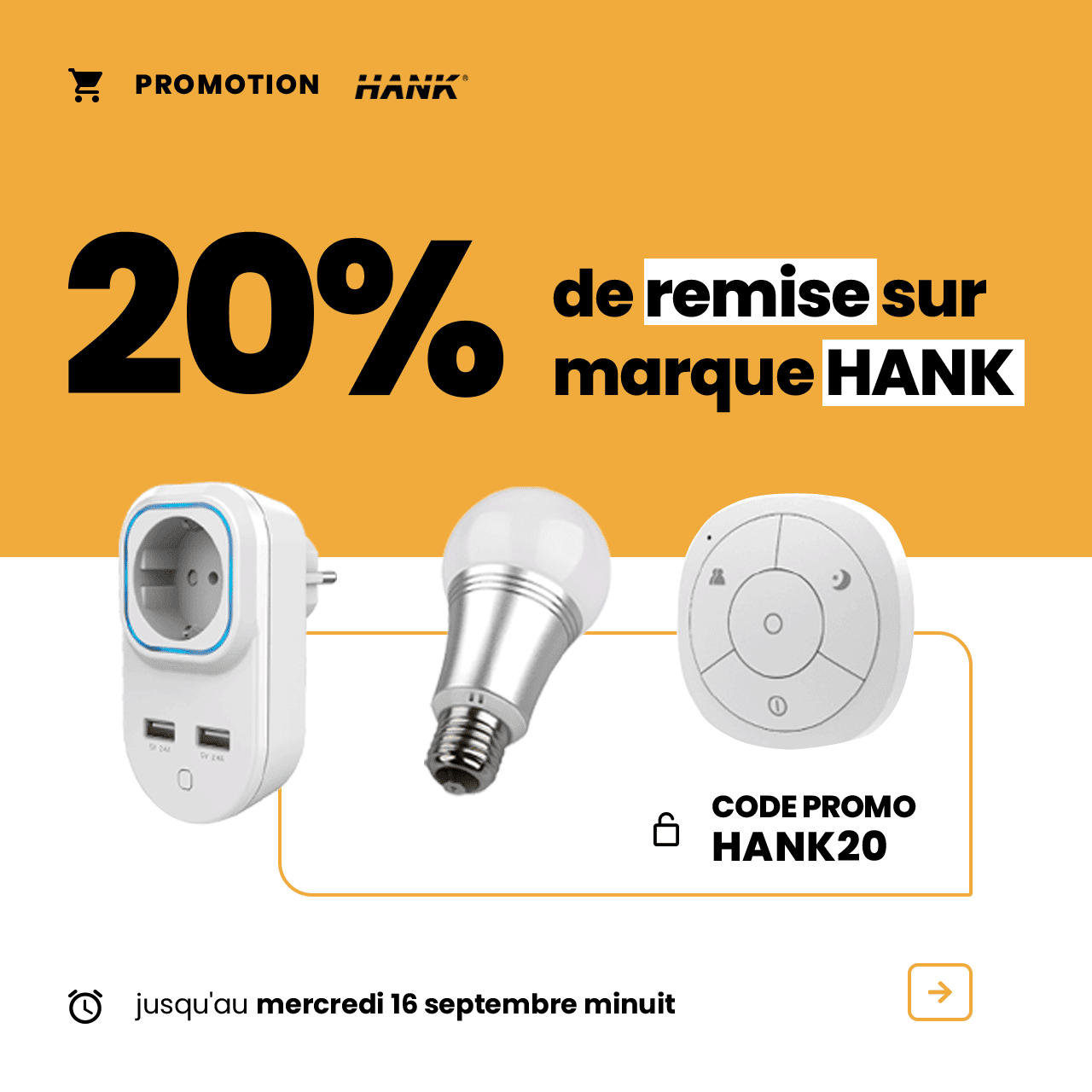 -20% sur les produits Zwave de la marque HANK