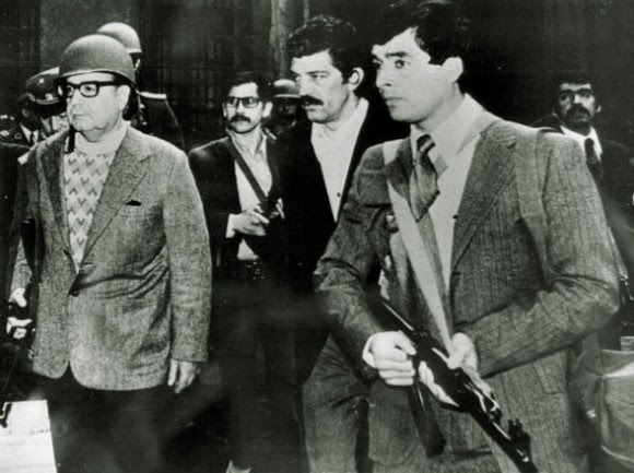 Salvador Allende en la Moneda, el 11 de septiembre de 1973.