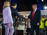 President Donald Trump arrives for a FOX News Channel town hall at the Scranton Cultural Center, Thursday, March 5, 2020, in Scranton, Pa., co-moderated by FNC&#39;s chief political anchor Bret Baier of &quot;Special Report&quot; and &quot;The Story&quot; anchor Martha MacCallum. (AP Photo/Evan Vucci)