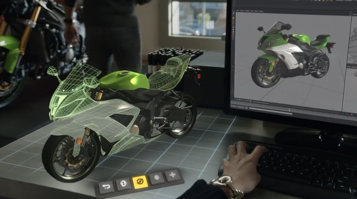 Windows Holográfico: projeto pode ser visualizado em 3D (Foto: Reprodução/Barbara Mannara)