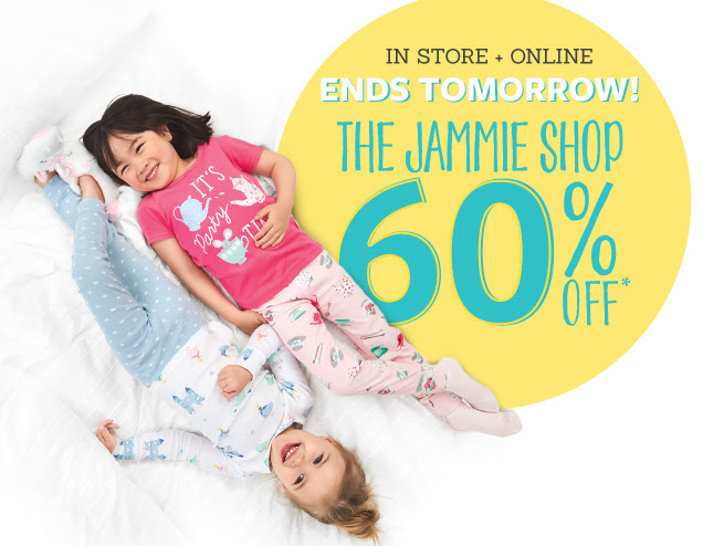 In Store + Online | Ends Tomorrow | The Jammie Shop 60% Off*