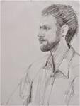 Mike the Architect,portrait,graphit on paper,24x18,priceNFS - Posted on Monday, March 16, 2015 by Joy Olney