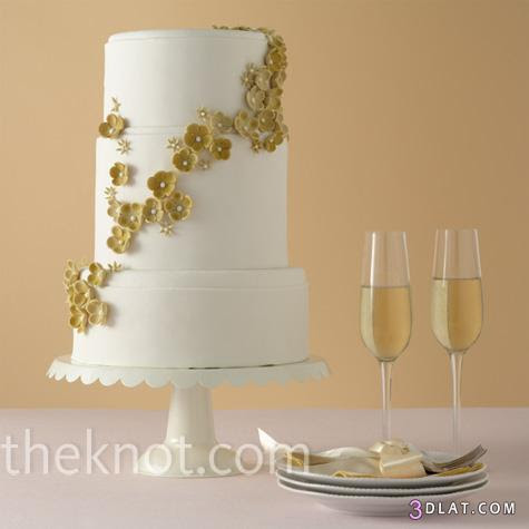 تورتة الزفاف باللون الذهبي لون الملكات 3dlat.com_14012299832