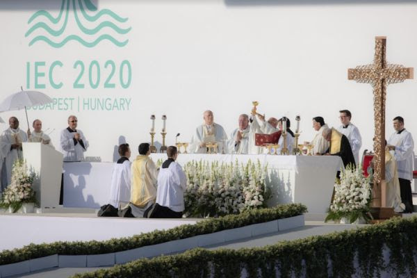 The opening Mass of the 52nd International Eucharistic Congress in Heroes’ Square, Budapest, Hungary, Sept. 5, 2021. Daniel Ibáñez/CNA.