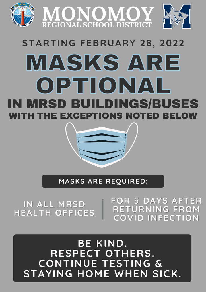 Masks optional in MRSD ad of 2/28/22