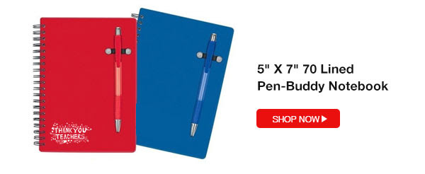 5" X 7" 70 Lined Pen-Buddy Notebook