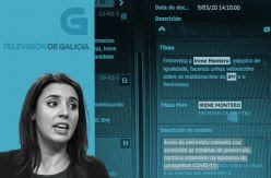 La Televisión de Galicia archivó y etiquetó en marzo el 'off' de Irene Montero que acabó filtrándose a ABC