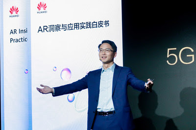Huawei Carrier BG CMO Bob Cai during the speech