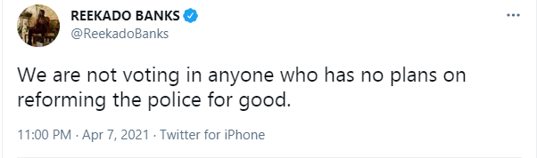 We are not voting in anyone who has no plans of reforming the police for good - Reekado Banks