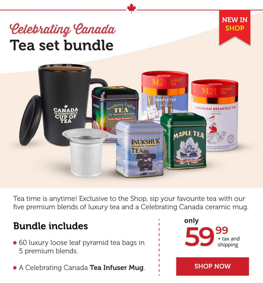Celebrating Canada tea set bundle