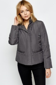 Padded Grey Winter Jacket