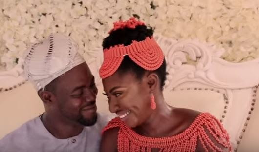Yvonne Jegede and Abounce on their wedding day