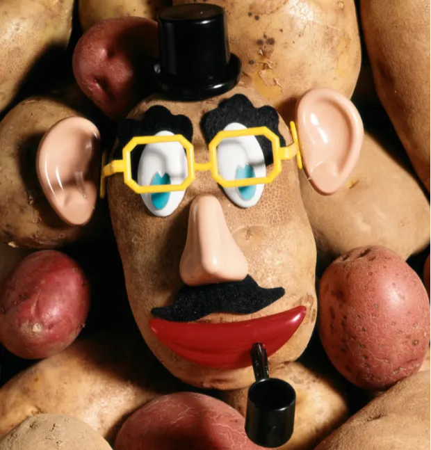 The original Mr. Potato Head was simply plastic body parts that made playing with your food fun.
