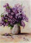 Lilacs. Oil on canvas board 8x6 - Posted on Wednesday, December 31, 2014 by Nina R. Aide