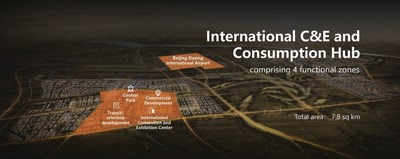 Planning map for the International C&E and Consumption Hub of the Beijing Daxing International Airport Economic Zone Planning map for the International C&E and Consumption Hub of the Beijing Daxing International Airport Economic Zone