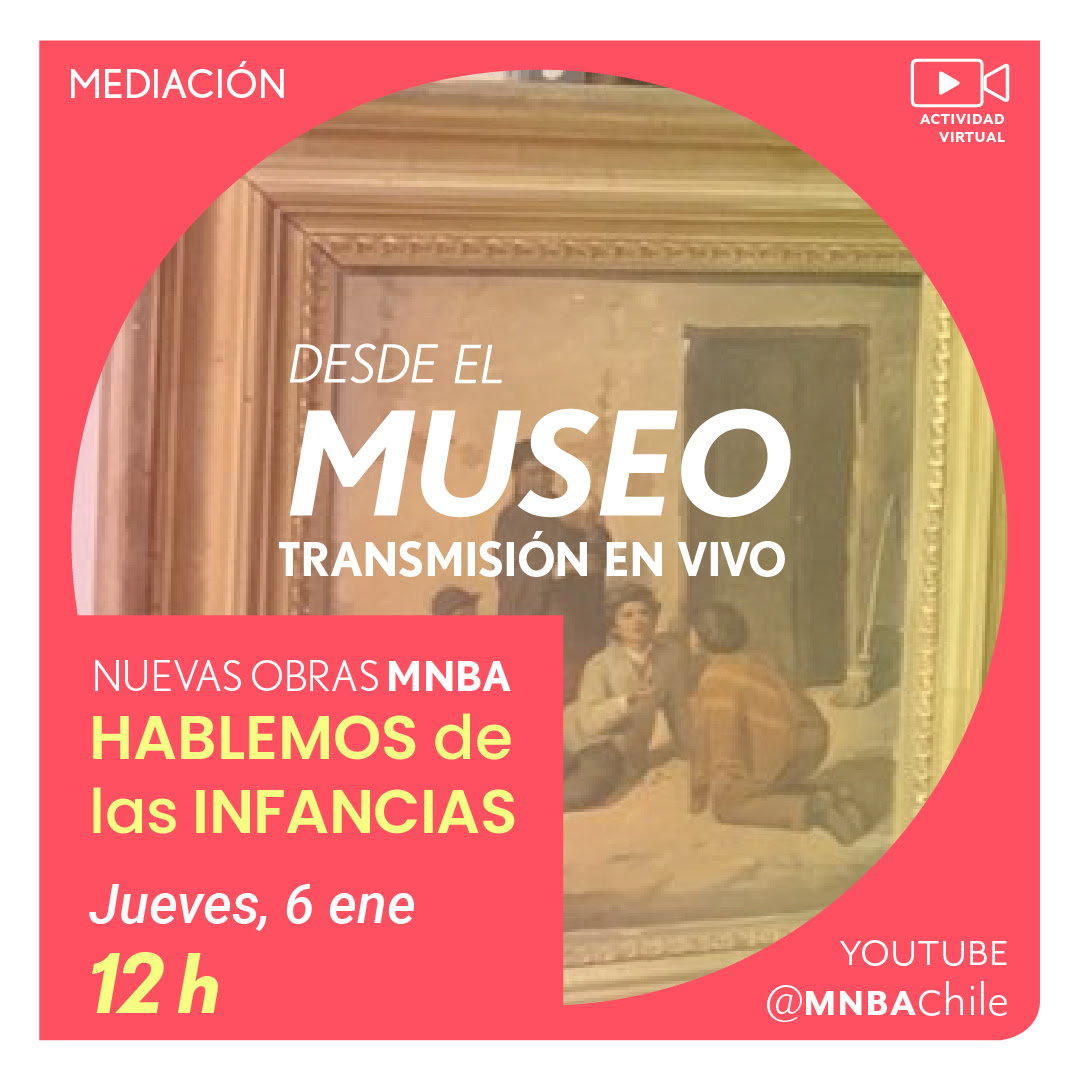 Cartel del evento Hablemos de las Infancias, del ciclo Desde el Museo del MNBA.