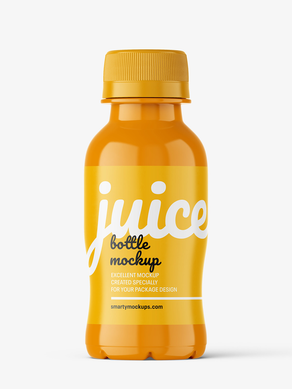 Glossy juice bottle mockup Smarty Mockups