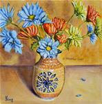 Vase of Daisies: Polish Pottery LXXXVIII - Posted on Thursday, March 26, 2015 by Heather Sims