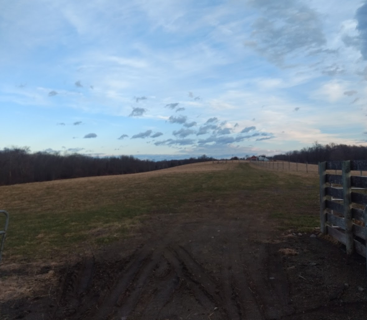 farm with clouds