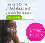 Call US & Canada for free from India using Skype