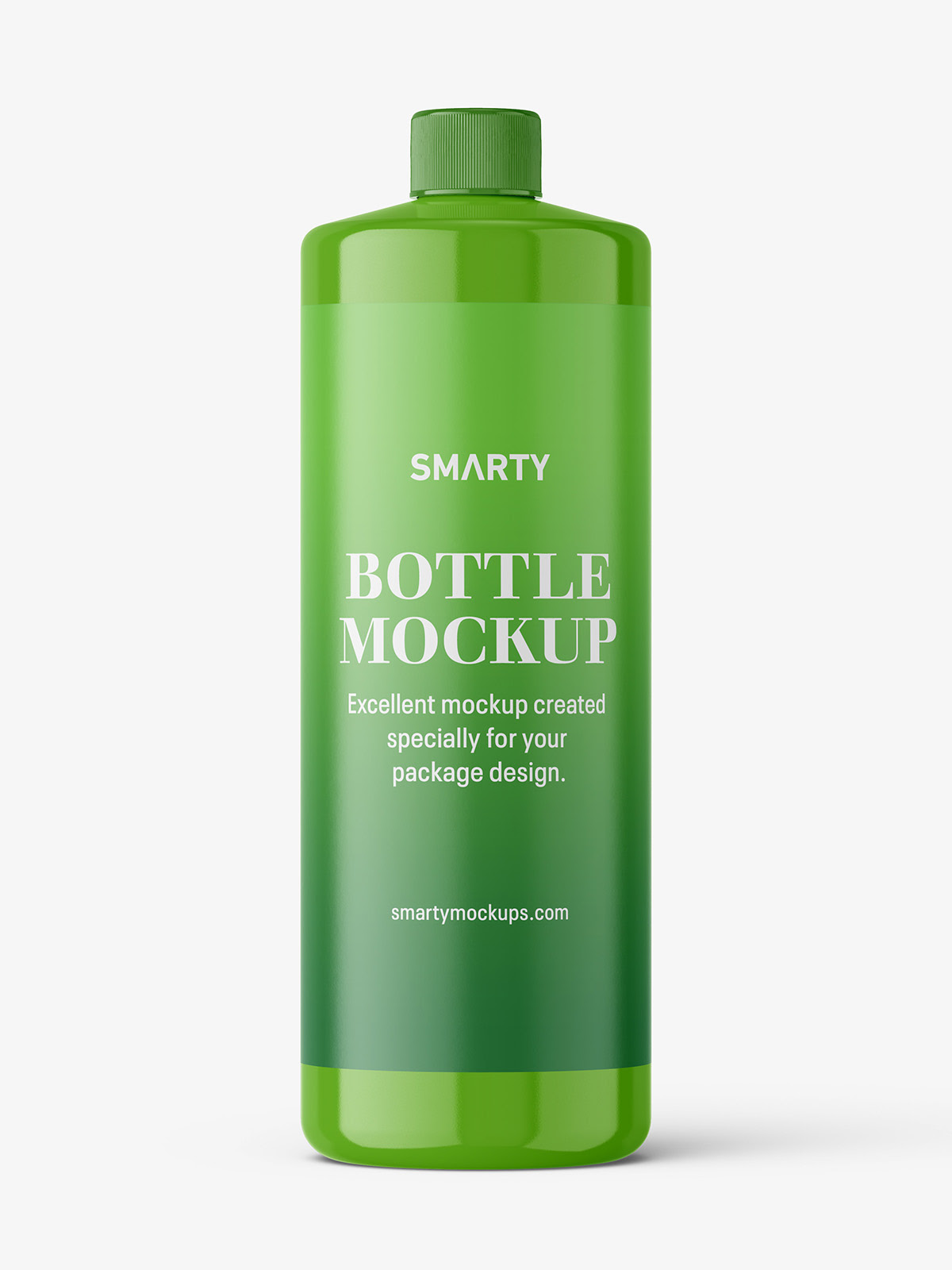 Universal glossy bottle mockup Smarty Mockups