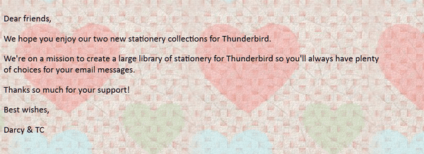 Cloudeight Stationery for Thunderbird - Just Textures
