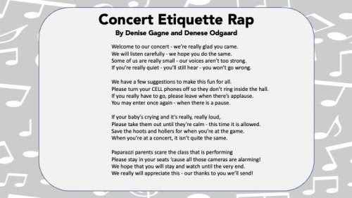 Concert Etiquette rap