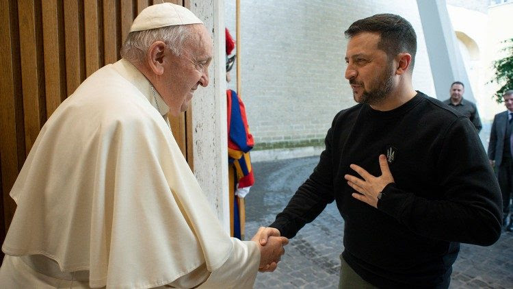 Pope Francis receives Volodymir Zelensky in audience in the Vatican