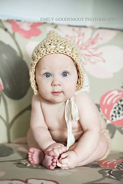 Neapolitan Pixie Bonnet and Diaper | Best Free Crochet Baby Bonnet Patterns