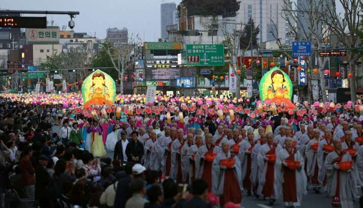 The annual Lotus Lantern Festival is one of the biggest cultural events in the Korean calendar. From wikipedia.org