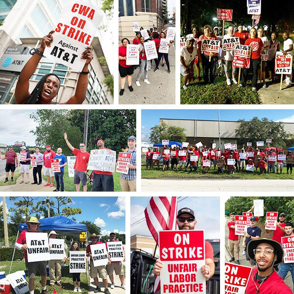 AT&T Strike Collage