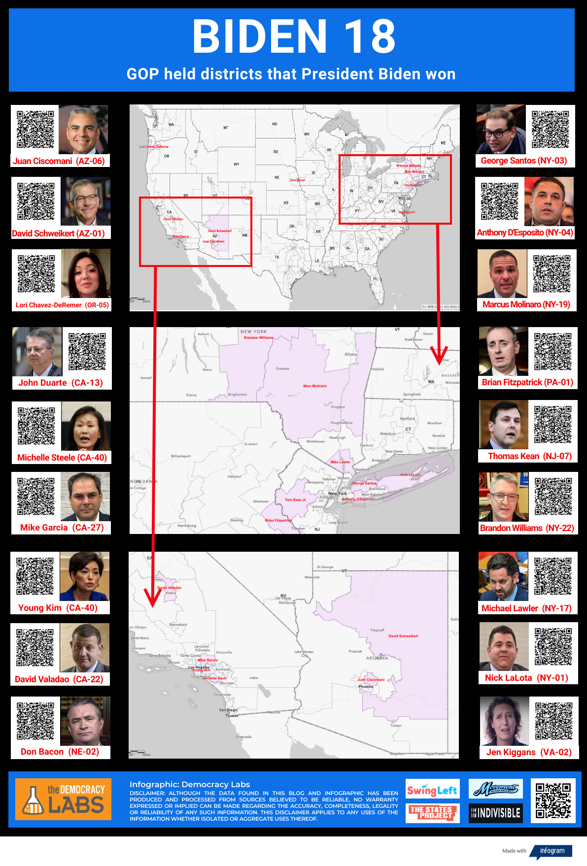 Biden 18 maps the path to victory through GOP-held districts that President Biden won