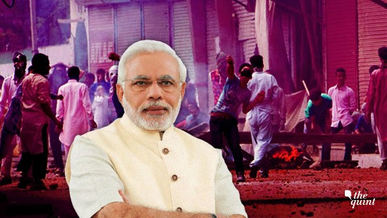 A noticeable irony of the speech was PM Modi’s reference to rehabilitation, particularly in view of the 2014 floods. (Photo: Shruti Mathur/The Quint)