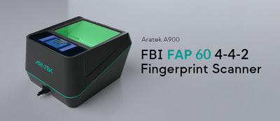 The ARATEK A900 is the FBI Appendix F FAP 60 certified ten print 4-4-2 live fingerprint scanner built for the toughest and most massive of jobs. This IP65 rated portable unit comes a built-in 2.8” LCD screen plus a speaker which combine to give users a step-by-step audio-visual walkthrough of the entire enrollment, verification & identification processes.