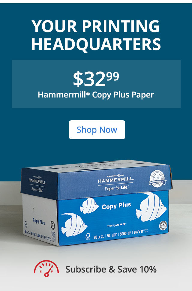 $32.99 Hammermill Copy Paper 10 Ream Case