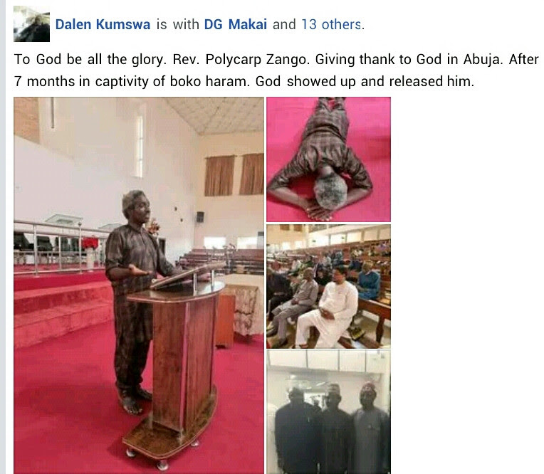 Plateau pastor regains freedom after 7 months in Boko Haram captivity 