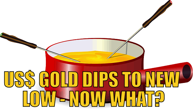 US$ gold Price Dips