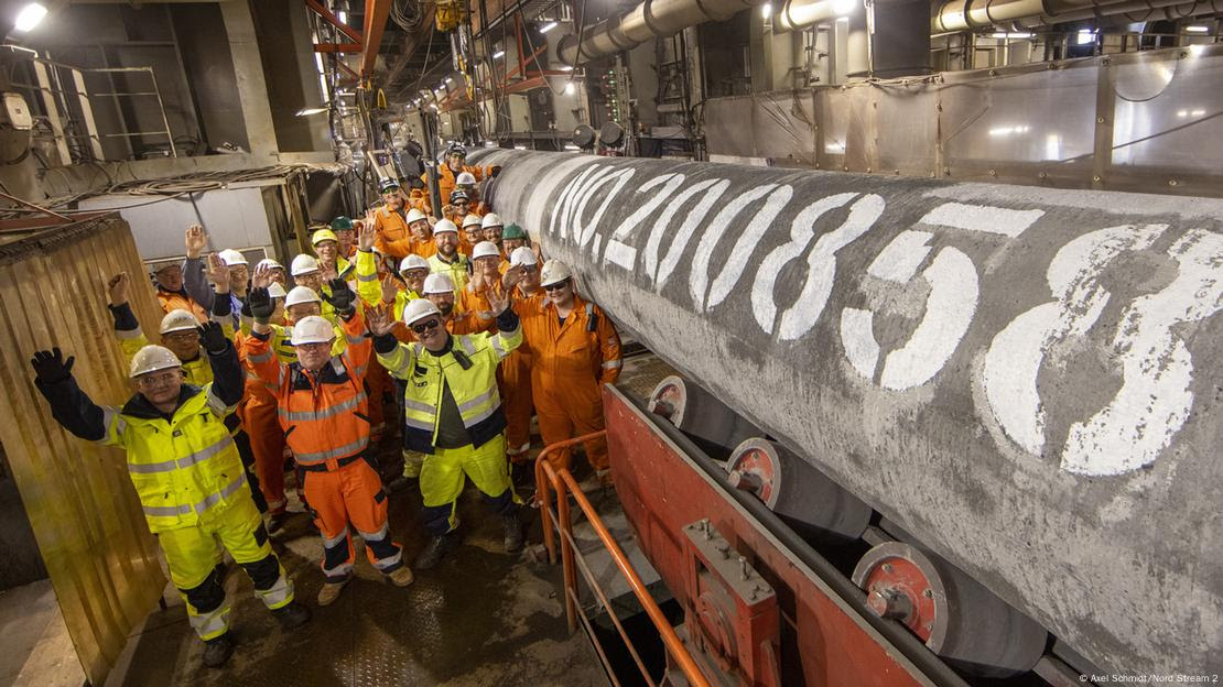 Gasoduto Nord Stream 2 que vai da Rússia à Alemanha