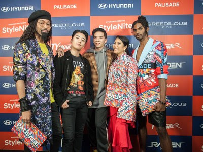 (From left) TY HUNTER, SEUNGRI (South Korean singer), DJ RAIDEN, YOUNHEE PARK, SEAN FRAZIER (fashion model).