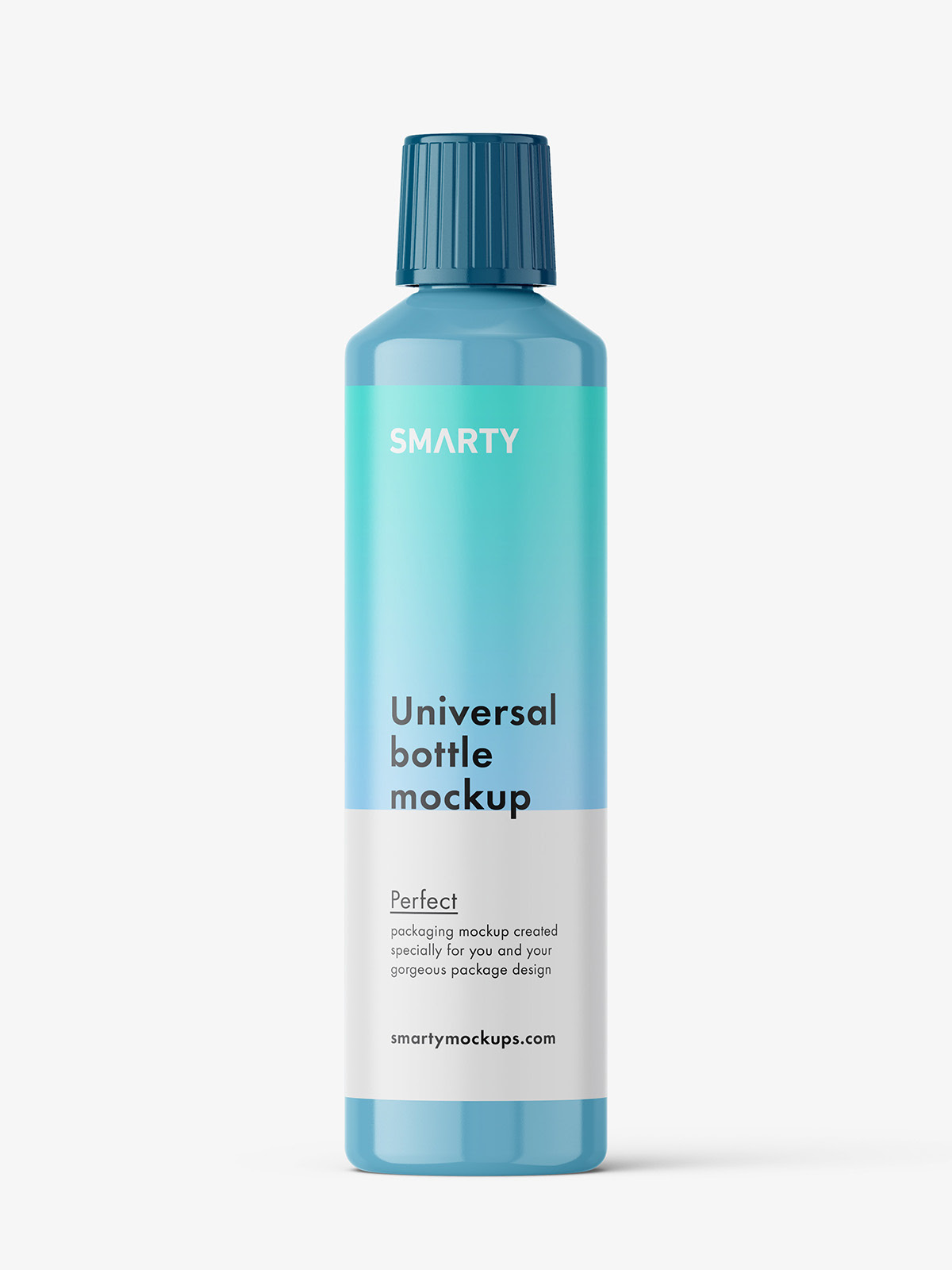 Universal glossy bottle mockup Smarty Mockups