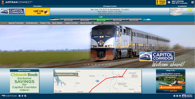 Amtrak Connect wifi page