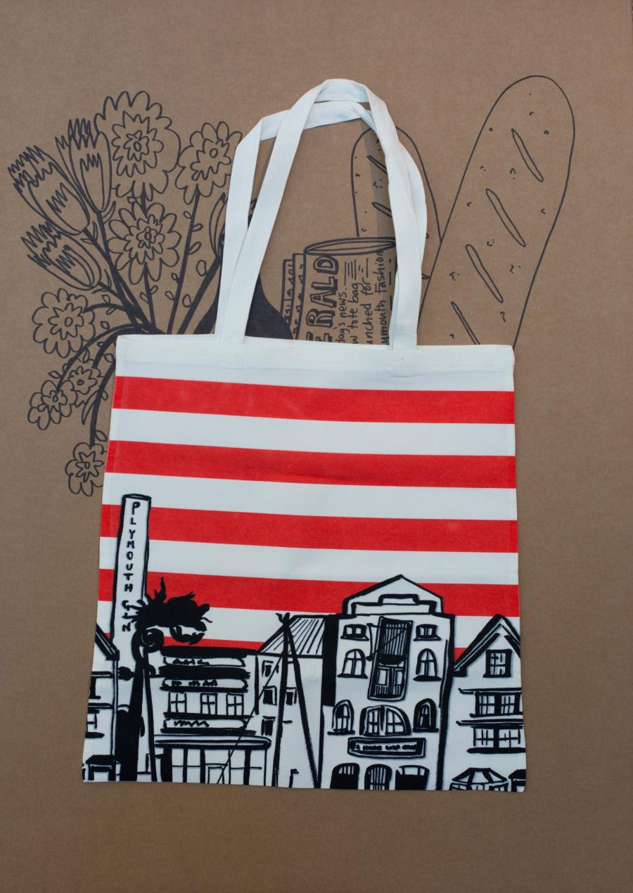 Emma Corner - Made in Plymouth skylines tote bag